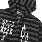 LSC Logo Stripe Fleece 2-way Hoodie Zip-up Black