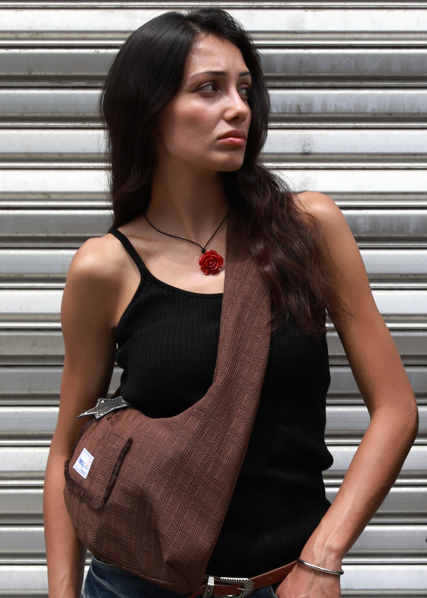 HIETA LACE TINA BAG / CHOCO BROWN