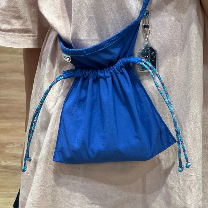 Drawstring Crossbody Bag / COBALT BLUE
