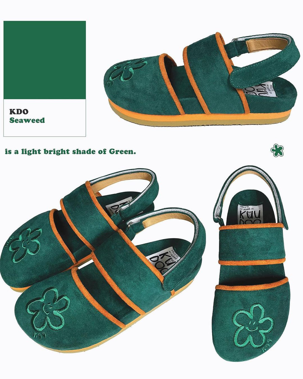 Flower Sandals🌻✨ - seaweed (Size 35~45 avilable)