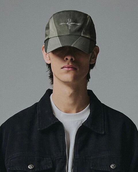 NOT4NERD Cross Symbol Incision Nylon Camp Cap / Khaki