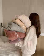 [韓國售出10,000+⭐️] J'eu Fluffy Lace Fleece Pajama Set 5colors