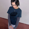 WONDERVISITOR Ash Strawberry Layered LS-T [Green]