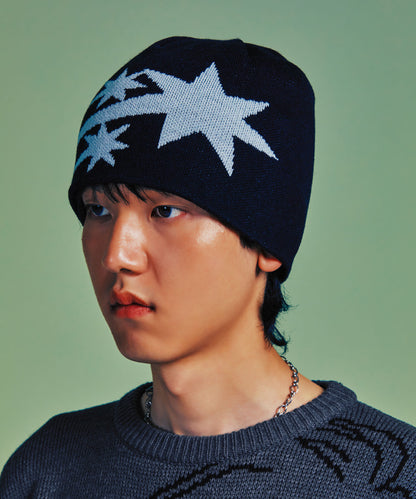 niceghostclub 3Star Beanie - black