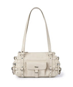 [DEINET] BELTED POCKET MINI SHOULDER BAG IN BEIGE