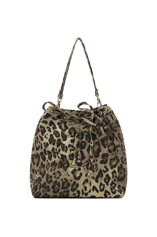 DEINET D STITCH PADDING MINI BAG IN LEOPARD