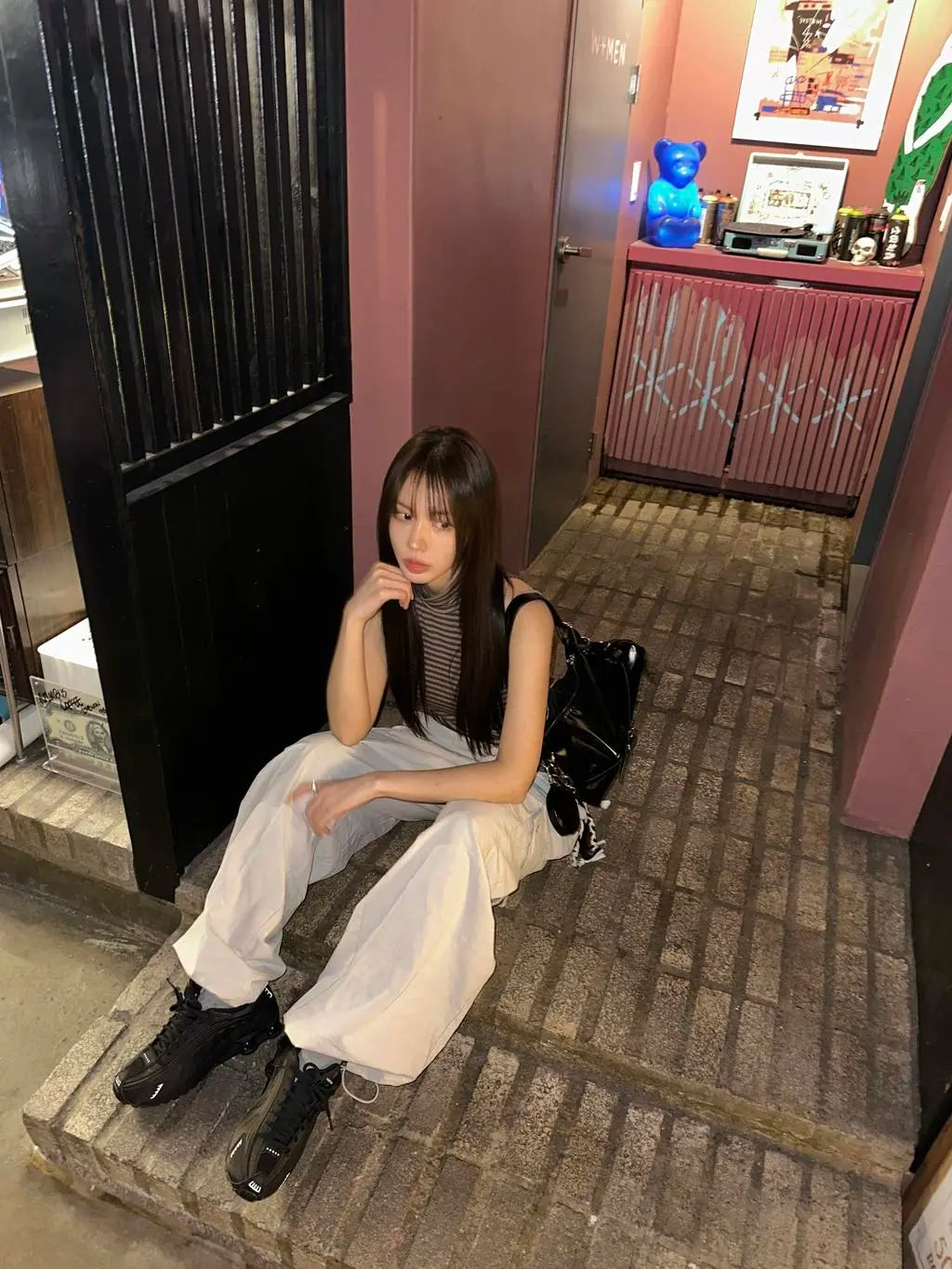 [韓國製造🇰🇷] BLACKUP Draped String Cargo Pants / 2colors