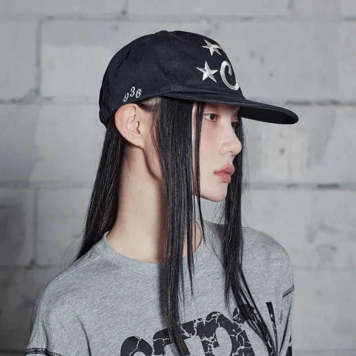 LSC Washed Star Logo Cap Black
