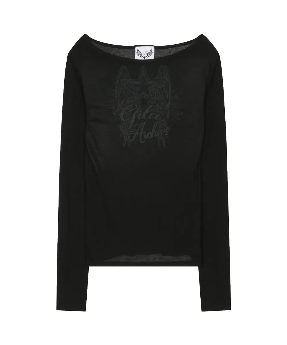 GILA ARCHIVE STAR WING SHEER LONG SLEEVE_BK