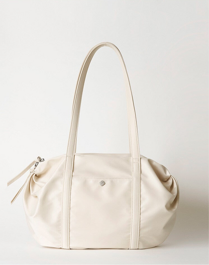 Heeari Aurora Shirring Duffle Bag - ivory