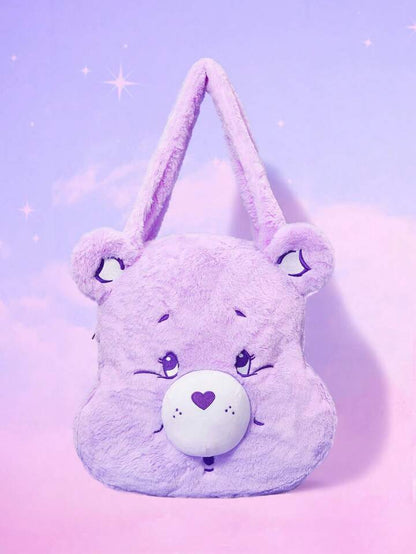 [最後1件] 海外正版 CareBears Plush Shoulder Totebag / purple