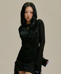GILA ARCHIVE STAR WING SHEER LONG SLEEVE_BK