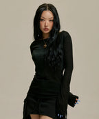 GILA ARCHIVE STAR WING SHEER LONG SLEEVE_BK