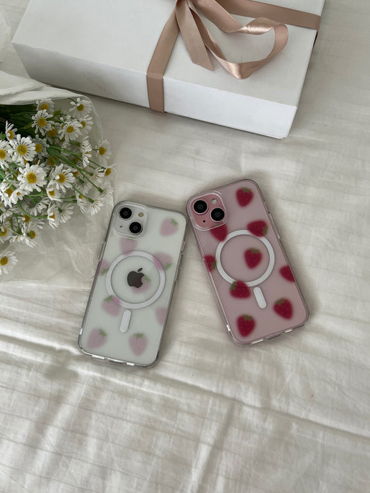 cloud strawberry [magsafe jell-hard case]