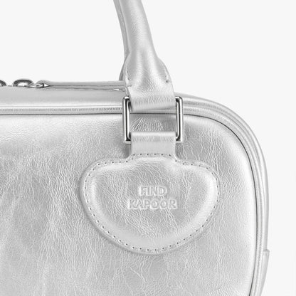 FINDKAPOOR Heart Block Bag 22 Crinkled - Silver