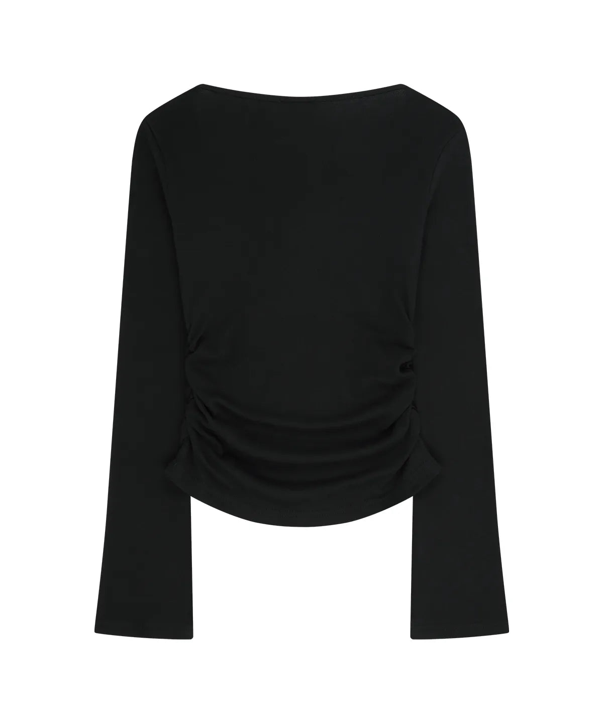 [illigo] LAYERED RIBBON TIE LONG SLEEVE_BLACK