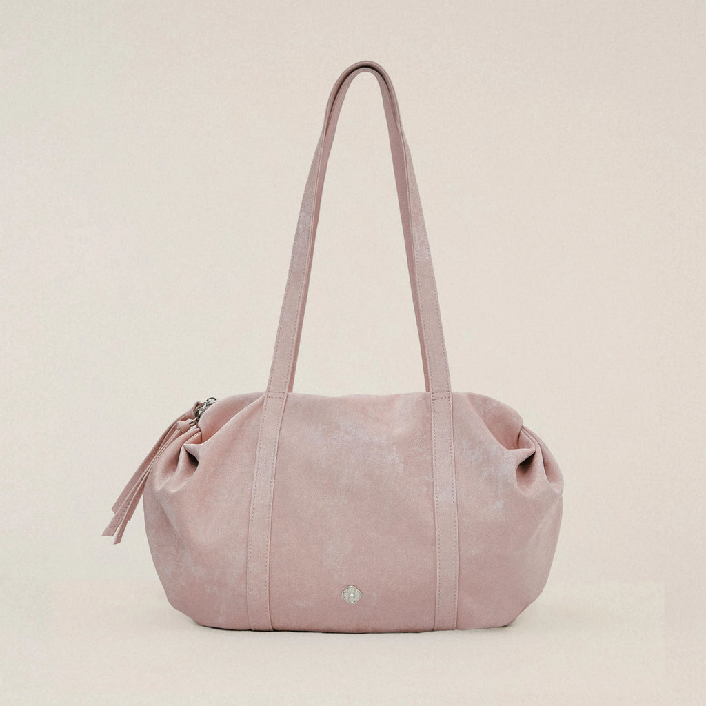 Heeari Aurora Shirring Duffel Bag - Glossy Pink