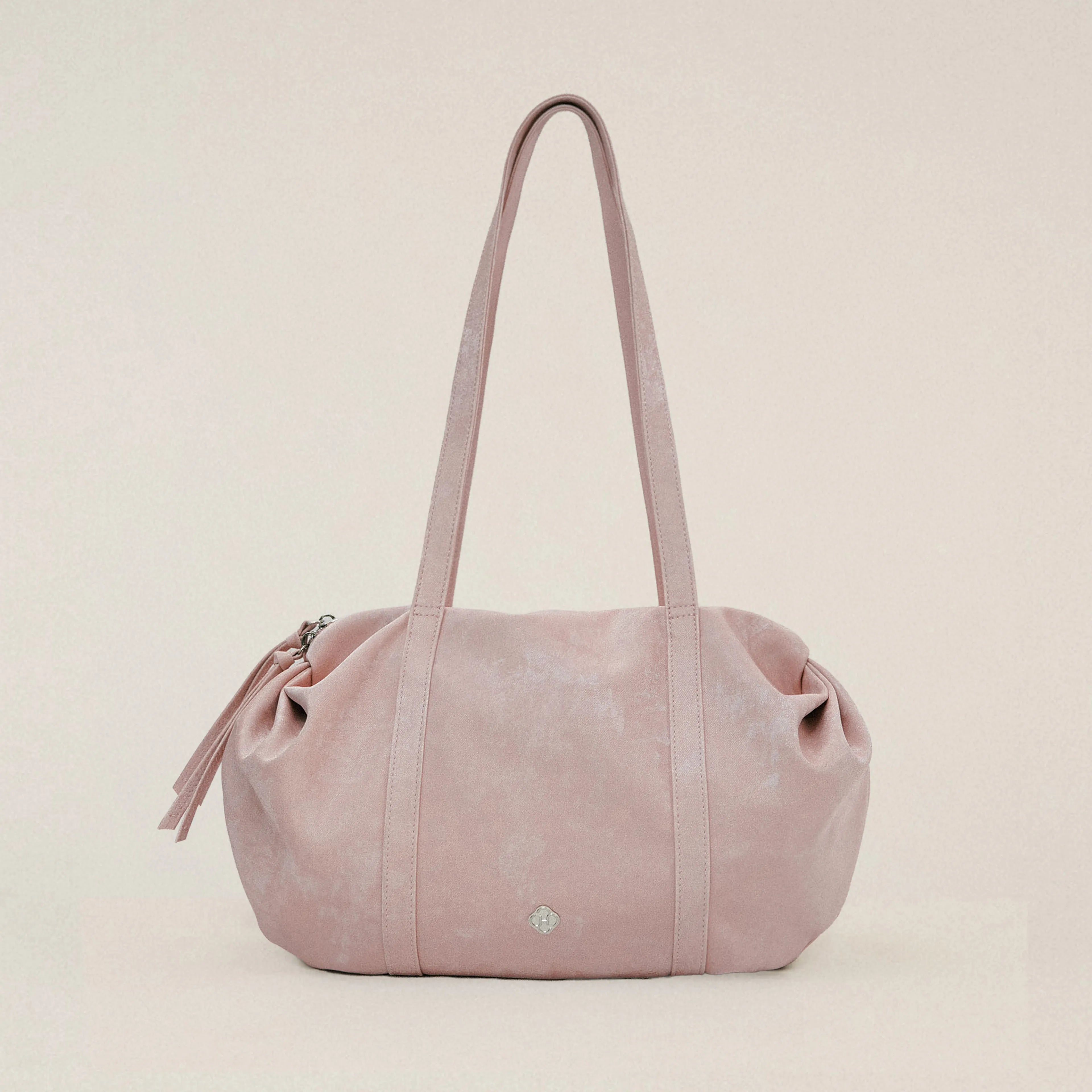 Heeari Aurora Shirring Duffel Bag - Glossy Pink