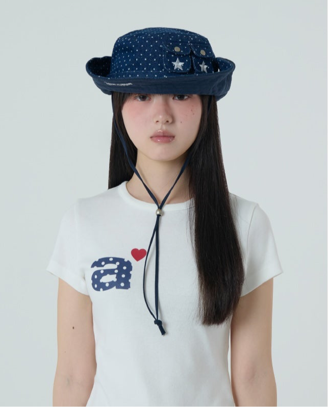 aeae SAFARI BUCKET HAT / MID BLUE