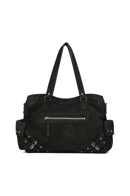 DEINET Stud Pocket Big Bag / Suede Black