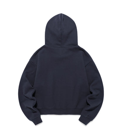MOSAIC 3STAR CROP HOODIE [NAVY]
