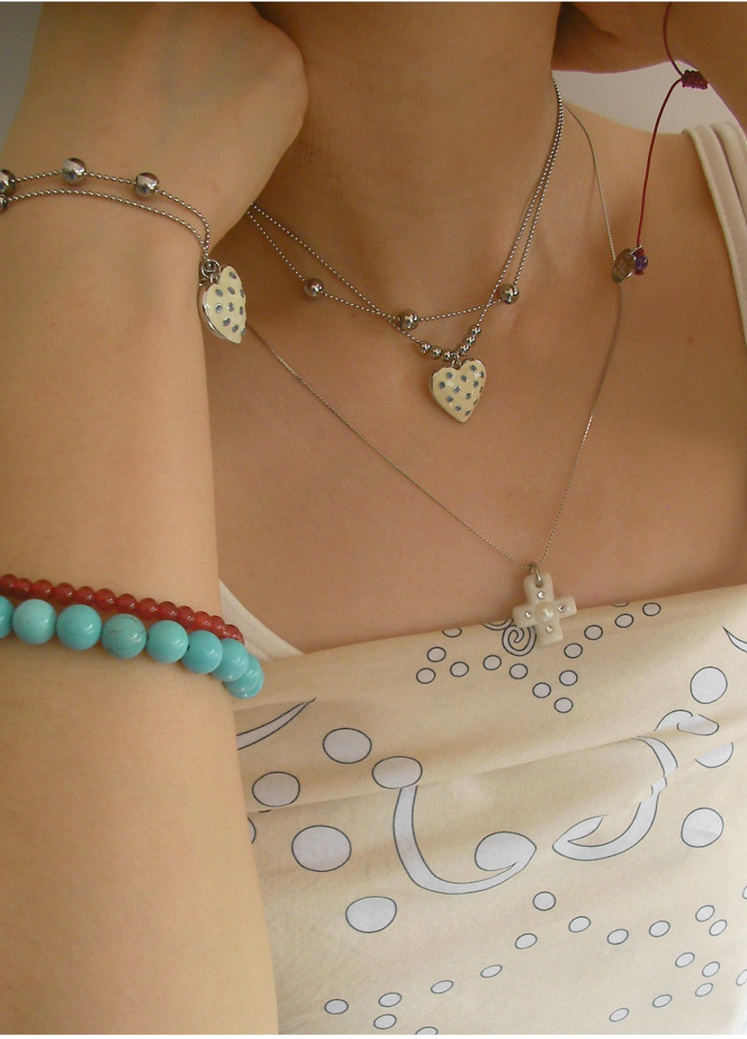 [NFF] Dot Heart Necklace-3colors