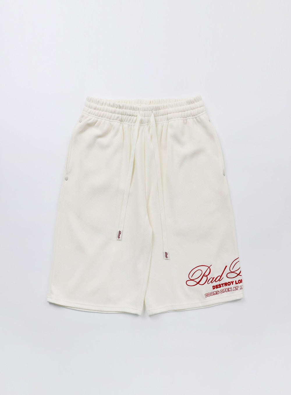 BADBLOOD Classic Logo Bermuda Pants / Cream White