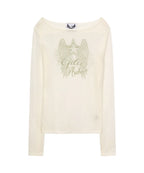 GILA ARCHIVE STAR WING SHEER LONG SLEEVE_WH
