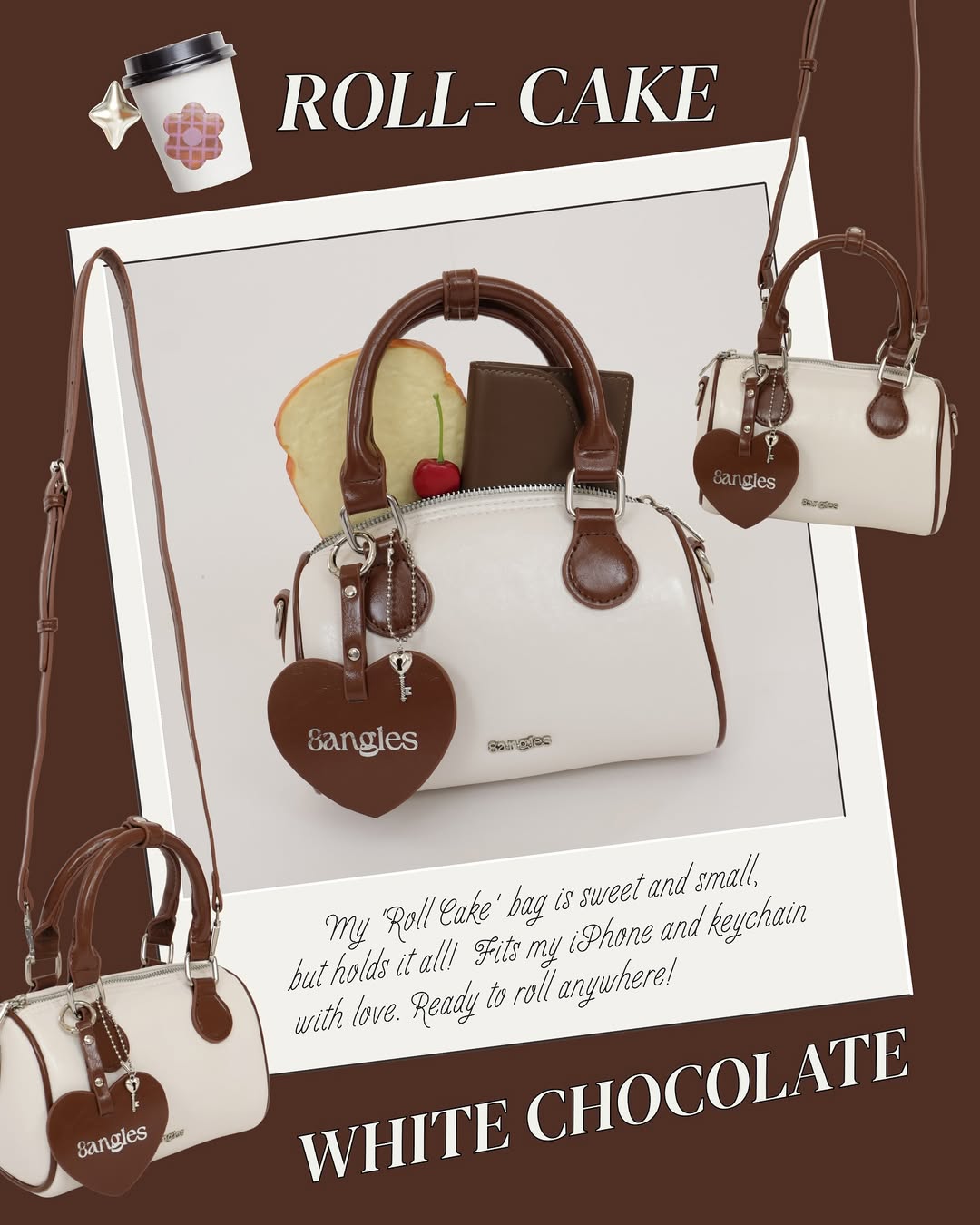 𝑯𝒐𝒍𝒊𝒅𝒂𝒚 𝑺𝑨𝑳𝑬 [香港現貨✨] Mini Roll-Cake Handbag / Crossbody Bag - 7colors