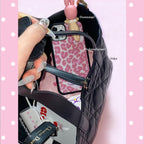 Leopard Glass Bumper iPhone Case - Pink