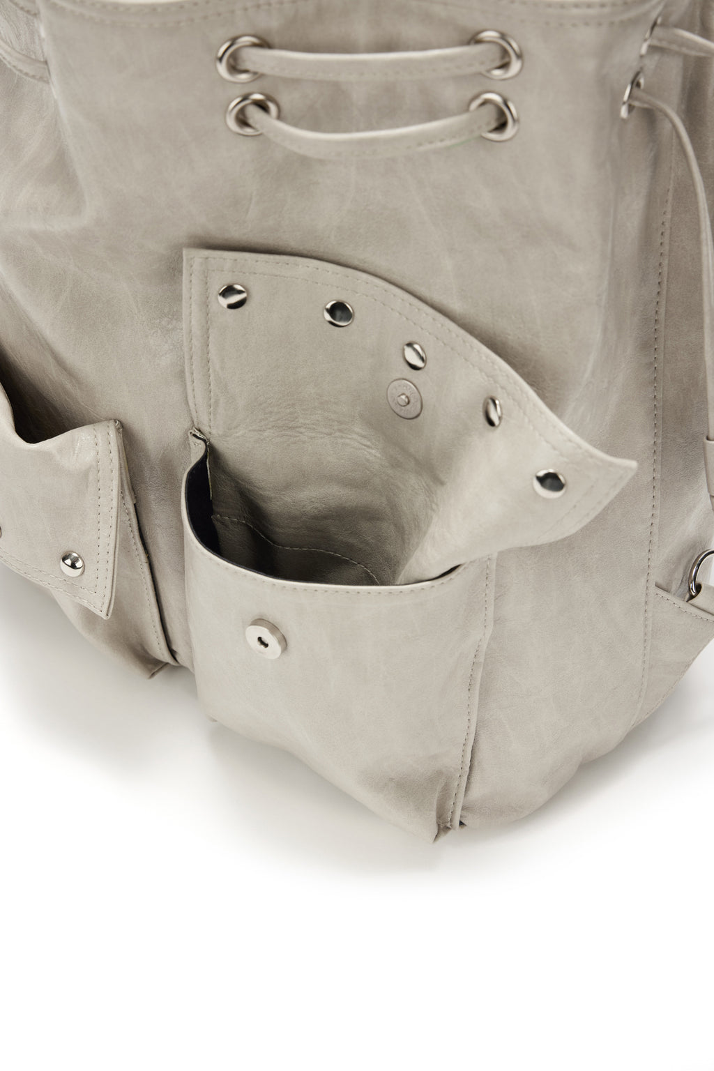 DEINET 5-WAY STUD POCKET MULTI BAG IN ASH BEIGE