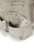 DEINET 5-WAY STUD POCKET MULTI BAG IN ASH BEIGE