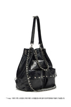 DEINET 5-WAY STUD POCKET MULTI BAG IN BLACK