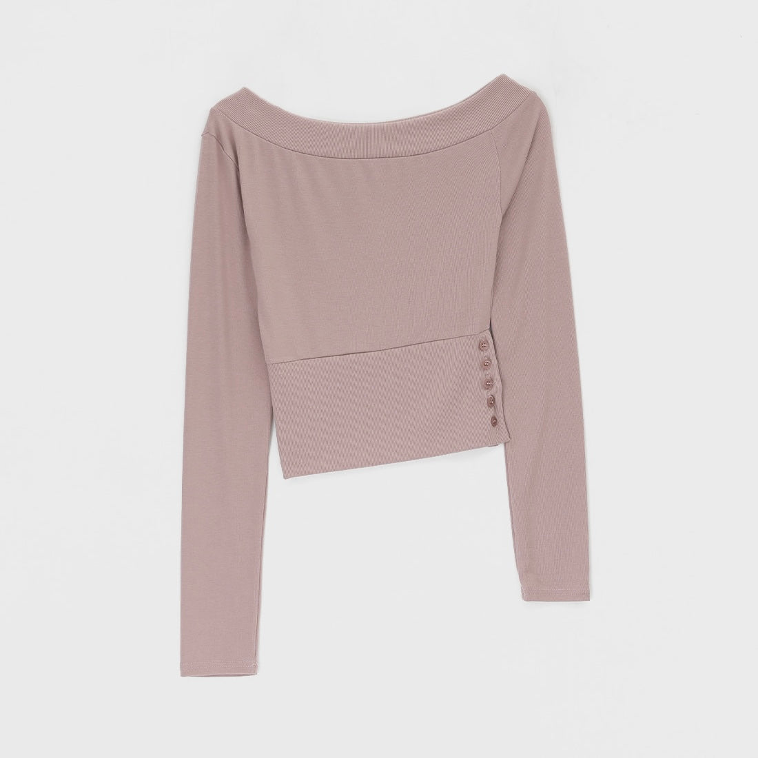 韓國製造 Slit Button Off-Shoulder Top / 4colors