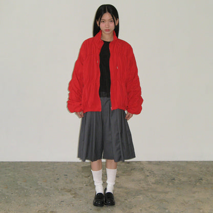 RONRON SHIRRING WIND JUMPER / RED