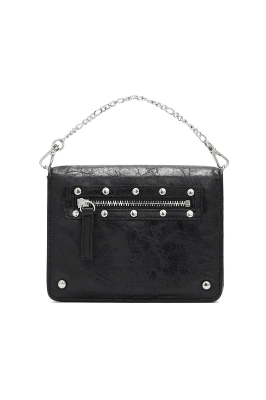 DEINET Travel Stud Cross Chain Mini Bag / Black