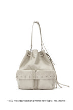 DEINET 5-WAY STUD POCKET MULTI BAG IN ASH BEIGE