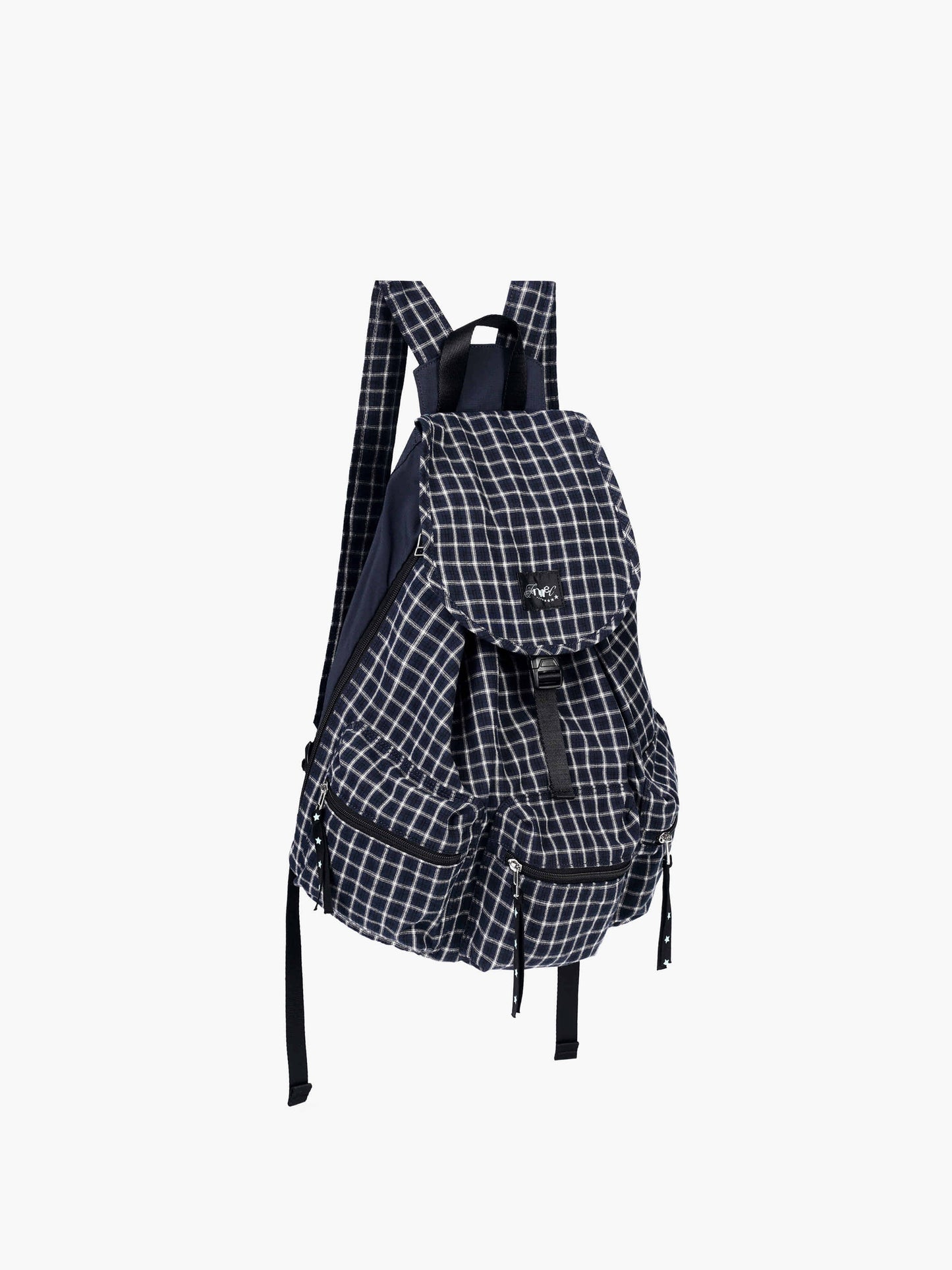 BERRY POCKET BACKPACK LARGE - CHECK NAVY