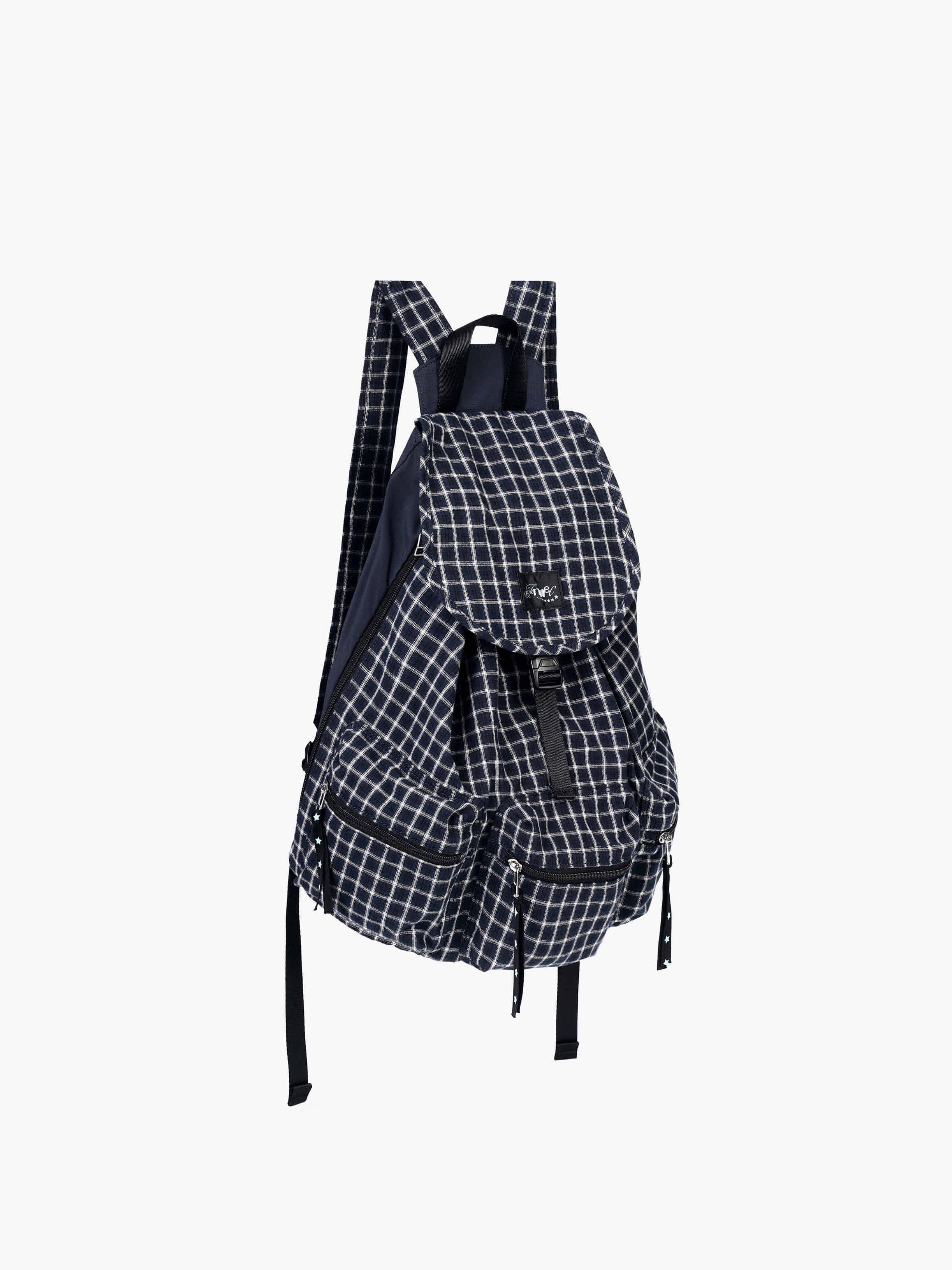 BERRY POCKET BACKPACK LARGE - CHECK NAVY