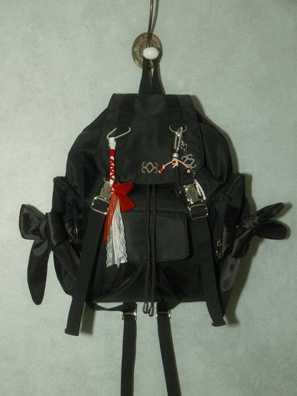 siweol Bow String Backpack - black