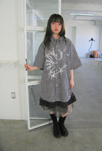 niceghostclub tornado star check big big half shirt [2colors]