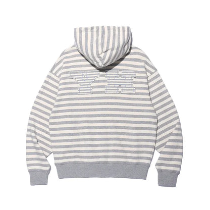 I LOVE APPLIQUÉ HOOD ZIP-UP_MELANGE GREY