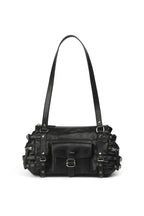 [DEINET] BELTED POCKET MINI SHOULDER BAG IN BLACK