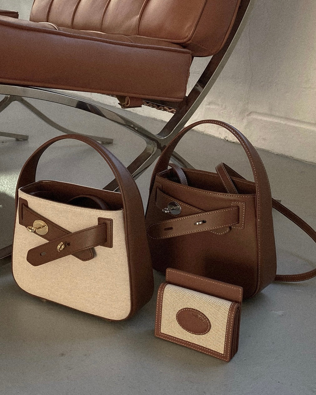 [100%牛皮] THE OFTN TILT / CAMEL X CANVAS S