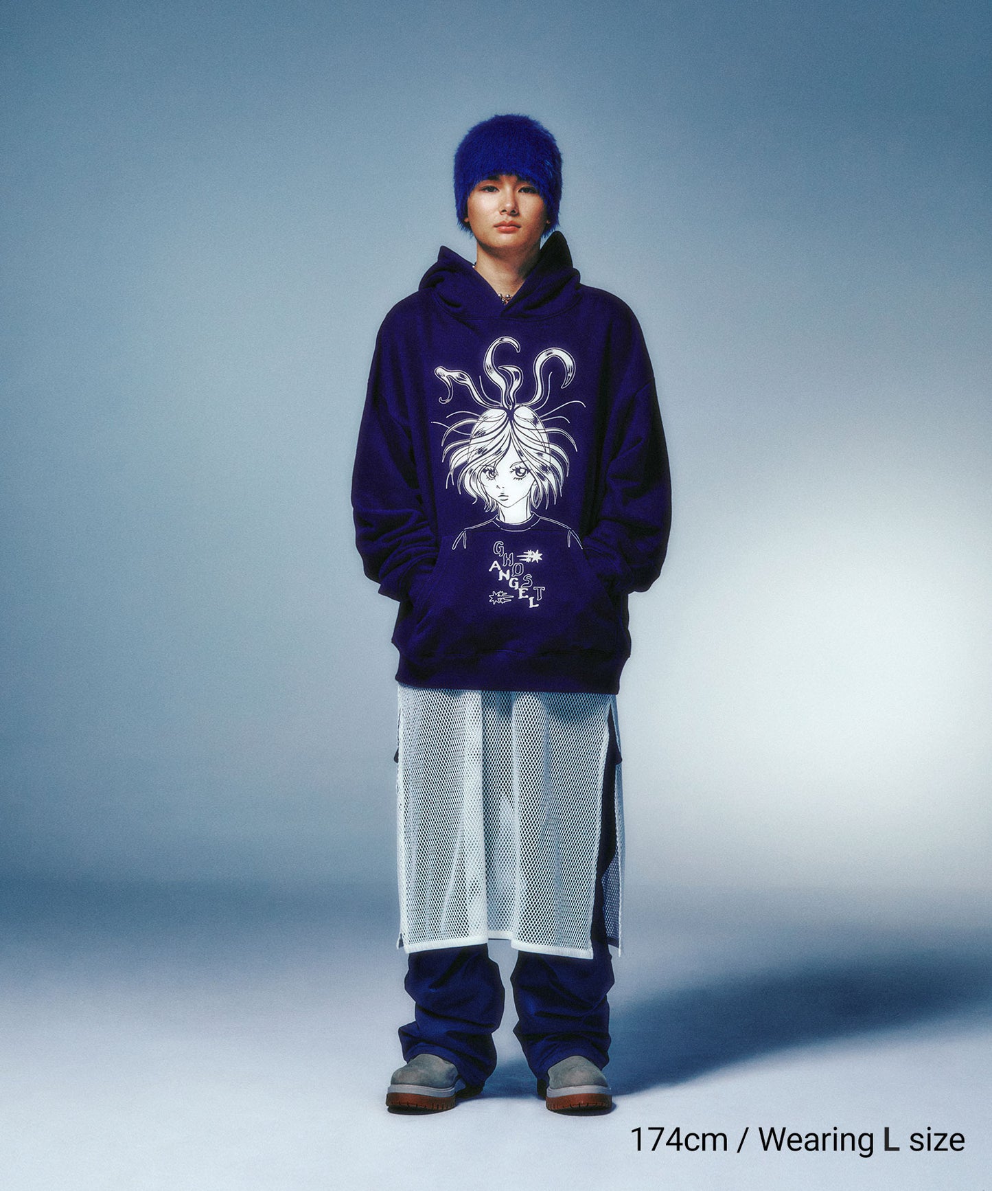 niceghostclub GHOST ANGEL UNIFORM HOODIE [DARK PURPLE]