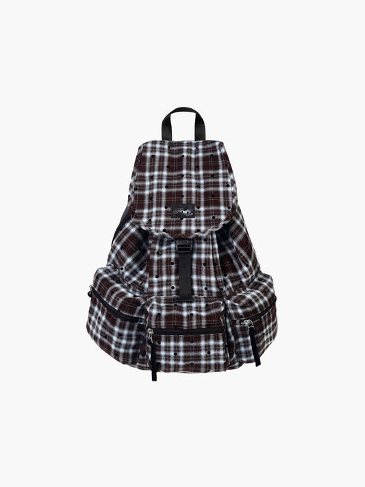 BERRY POCKET BACKPACK LARGE - DOT BROWN