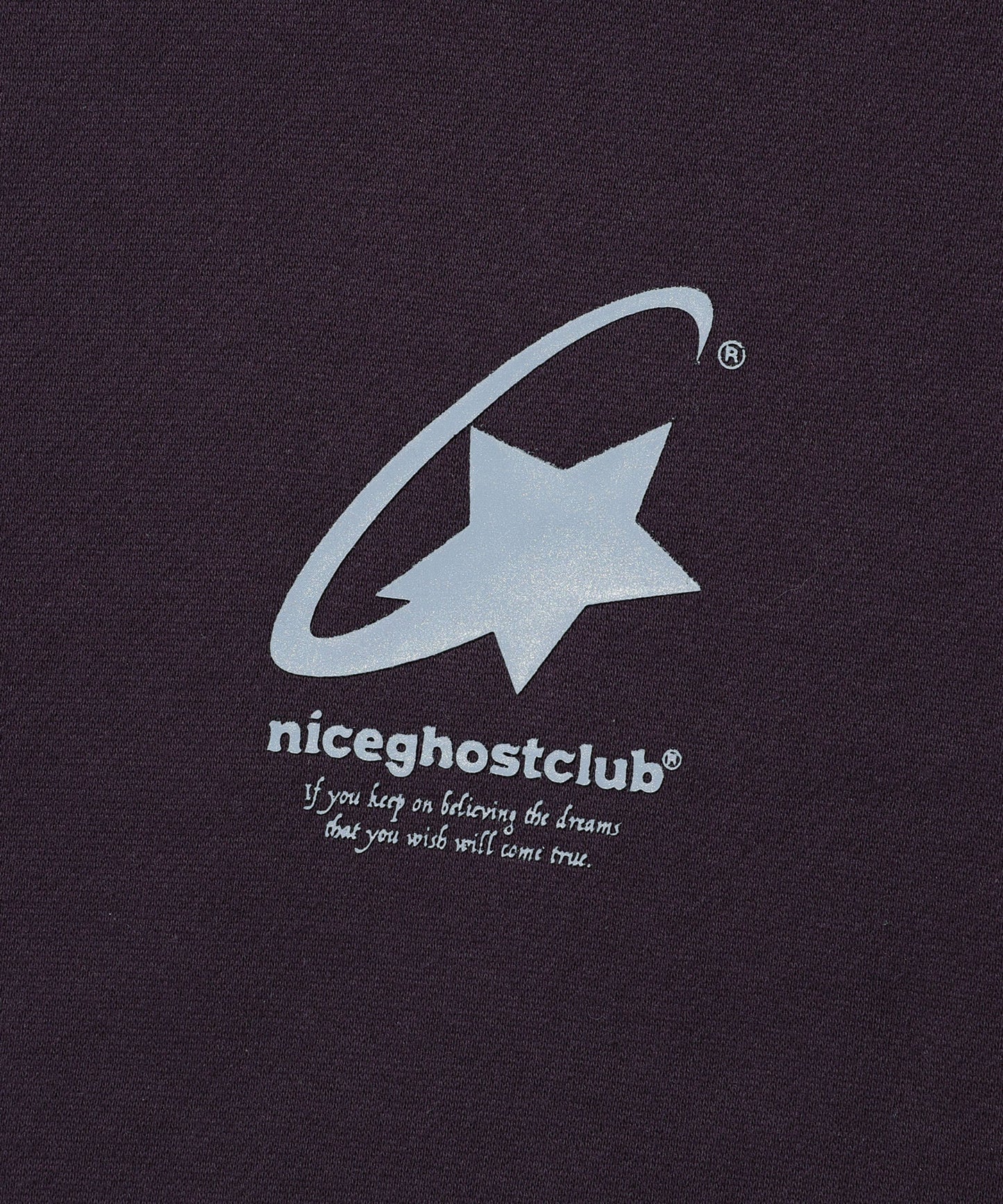 niceghostclub SHOOTING STAR LOGO HOODIE [PURPLE]