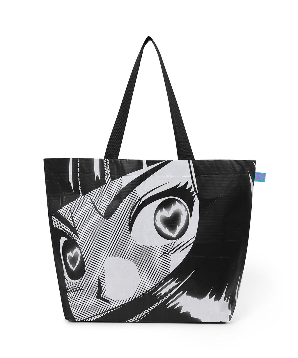 WONDERVISITOR BURNING. HEART EYEW REUSABLE BAG