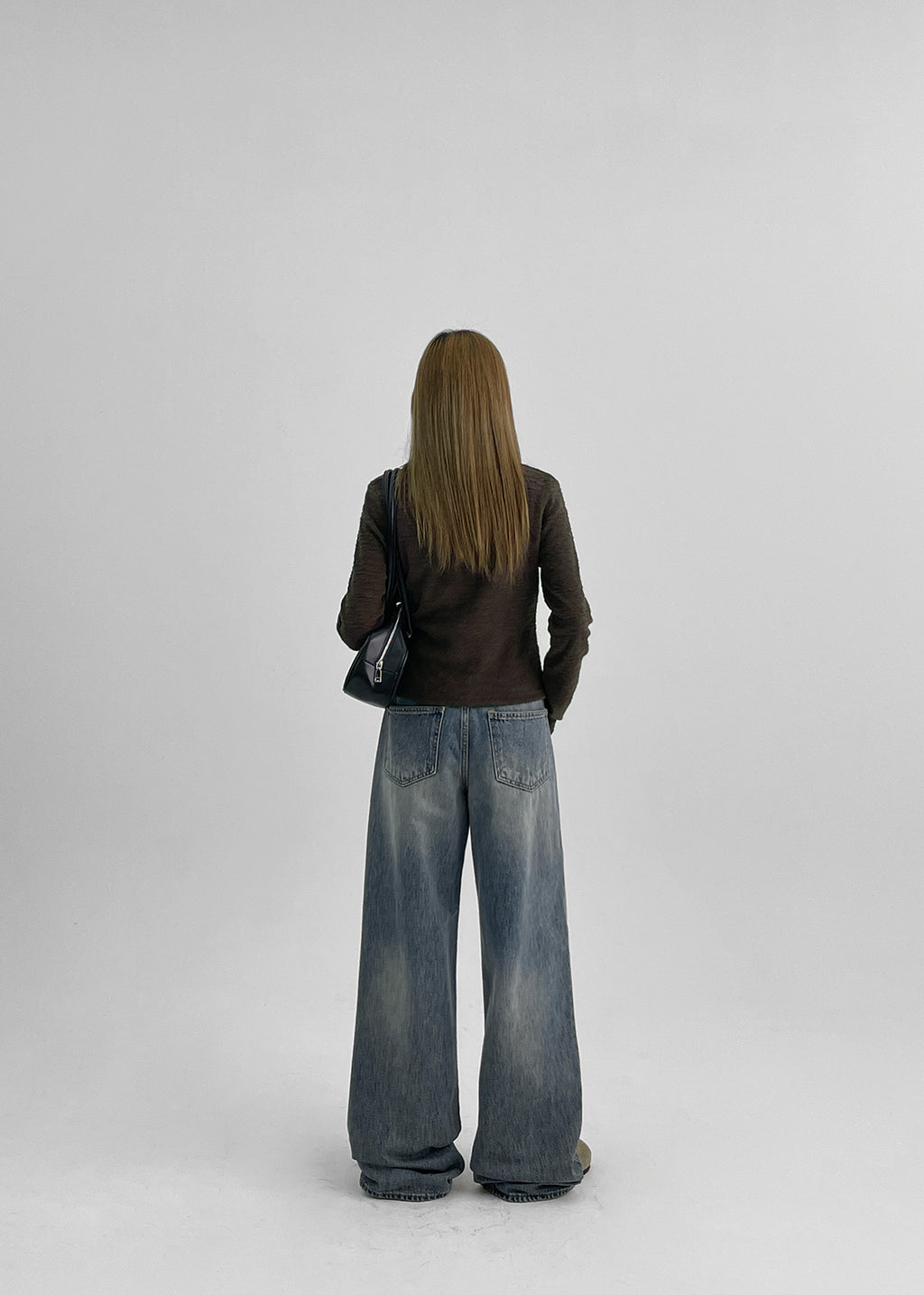 韓國製造 Tweed. Cardigan / Brown