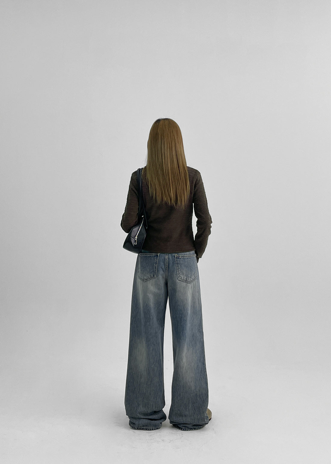 韓國製造 Tweed. Cardigan / Brown